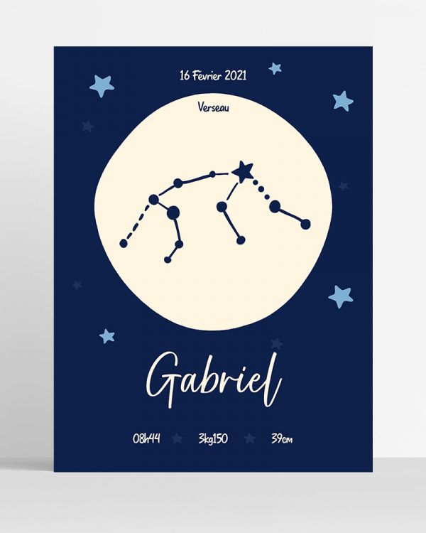 Poster naissance personnalisé – Astrologie