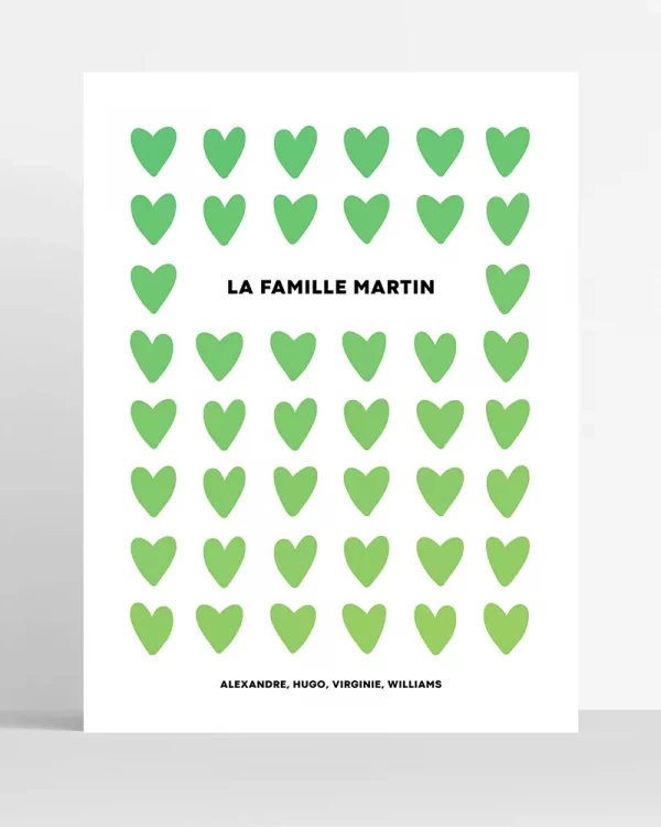 Poster Ligne de cœur personnalisé