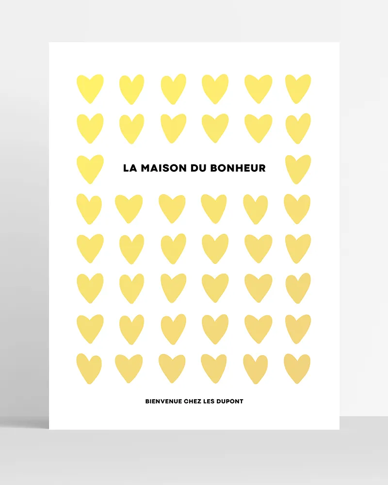 poster prénom cœur personnalise