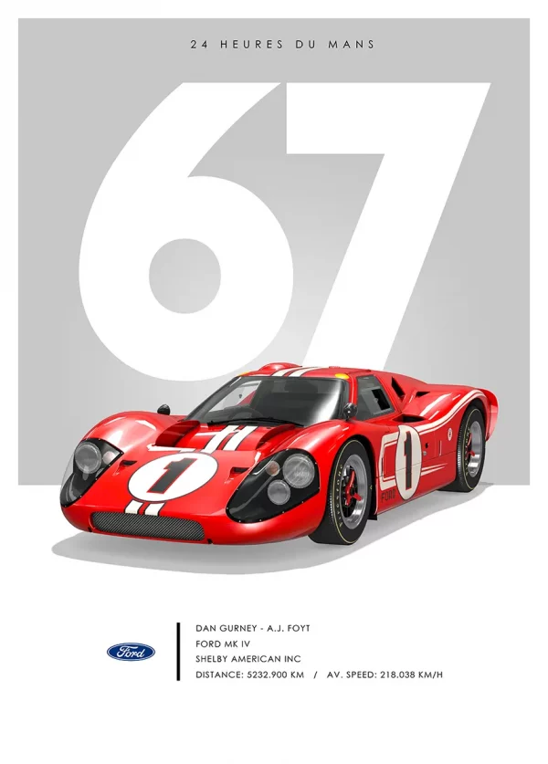 Affiche 24 heures – Le Mans 1967