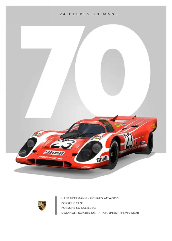 Affiche 24 heures – Le Mans 1970