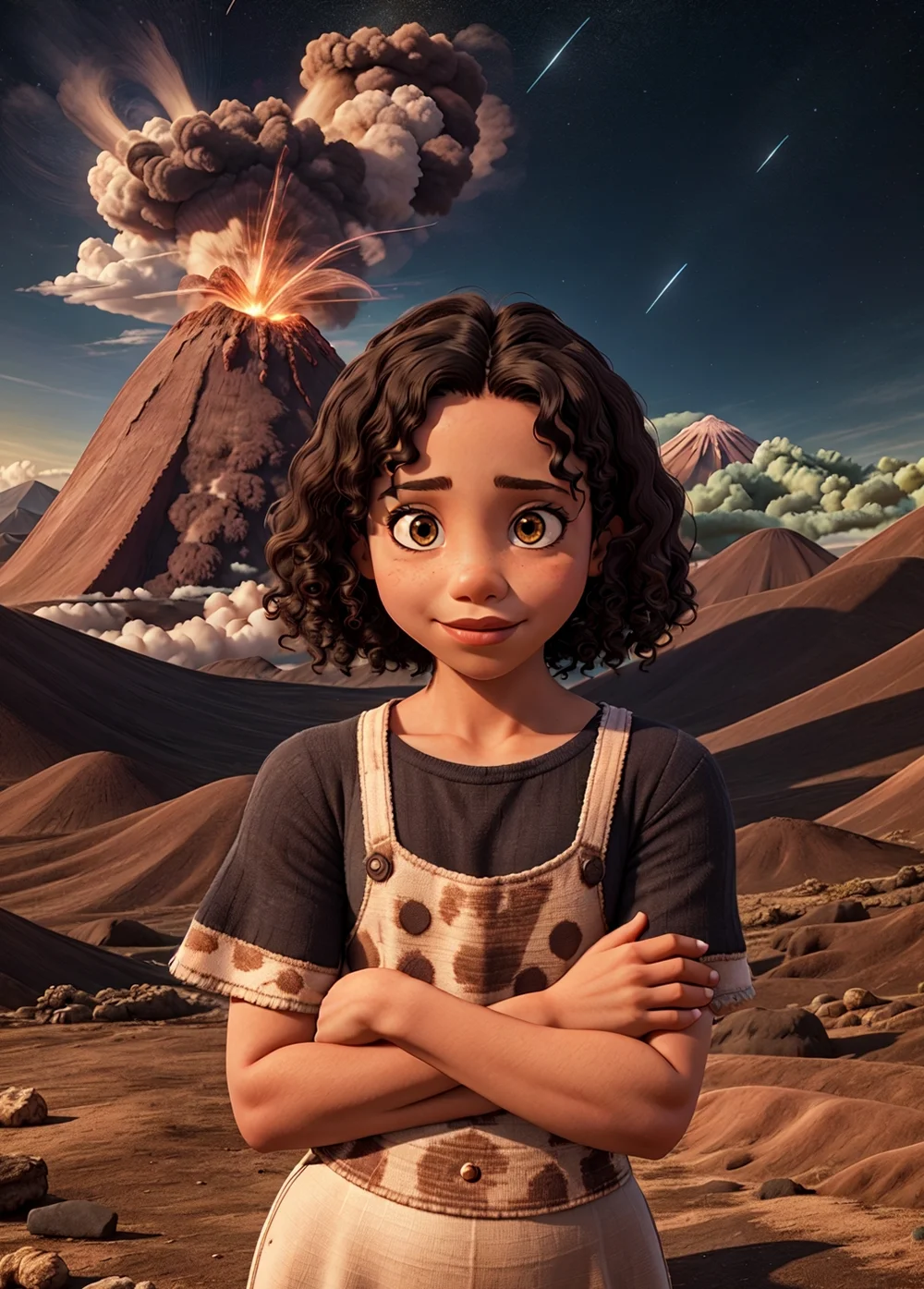 Portrait personnalisé Disney - Solo, Décor volcan