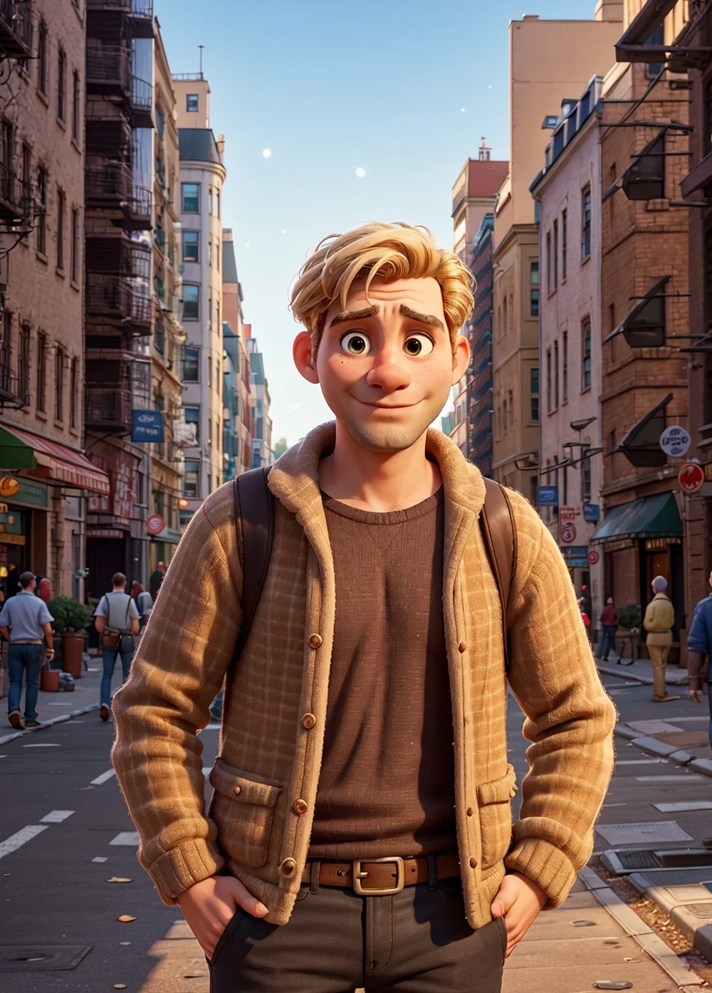 Portrait personnalisé Disney - Solo, Décor ville