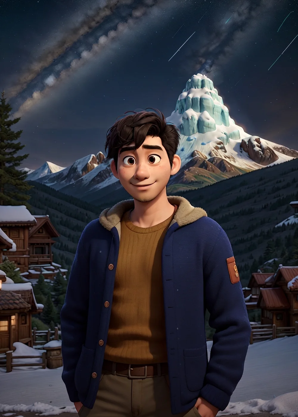 Portrait personnalisé Disney - Solo, Décor montagne