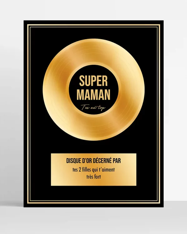 Poster Disque d’Or personnalisé
