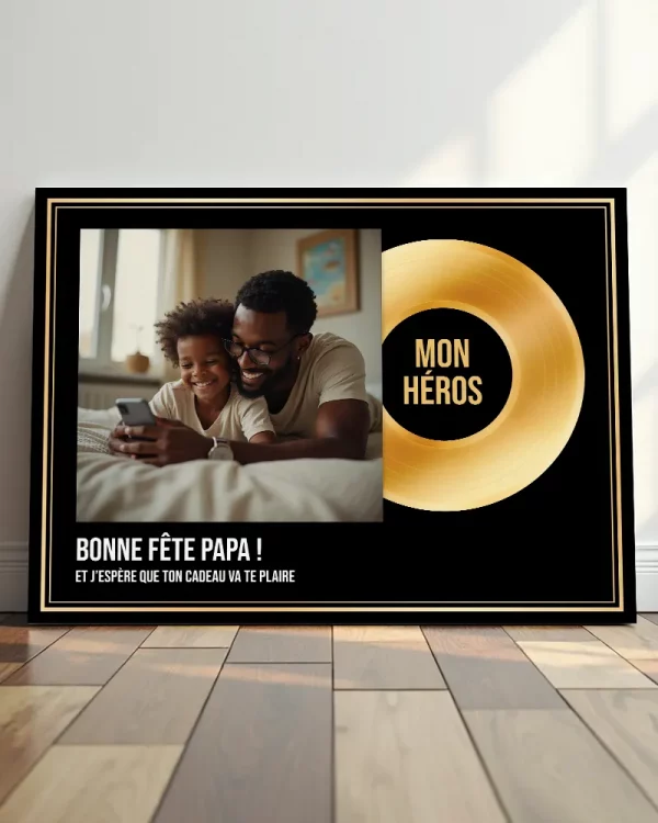 Poster Disque d’Or photo personnalisé