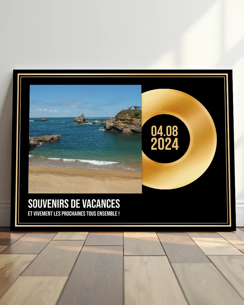 poster disque d'or personnalisé souvenir