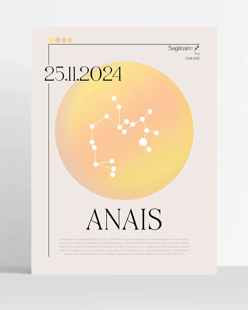 poster astro sagittaire personnalisé