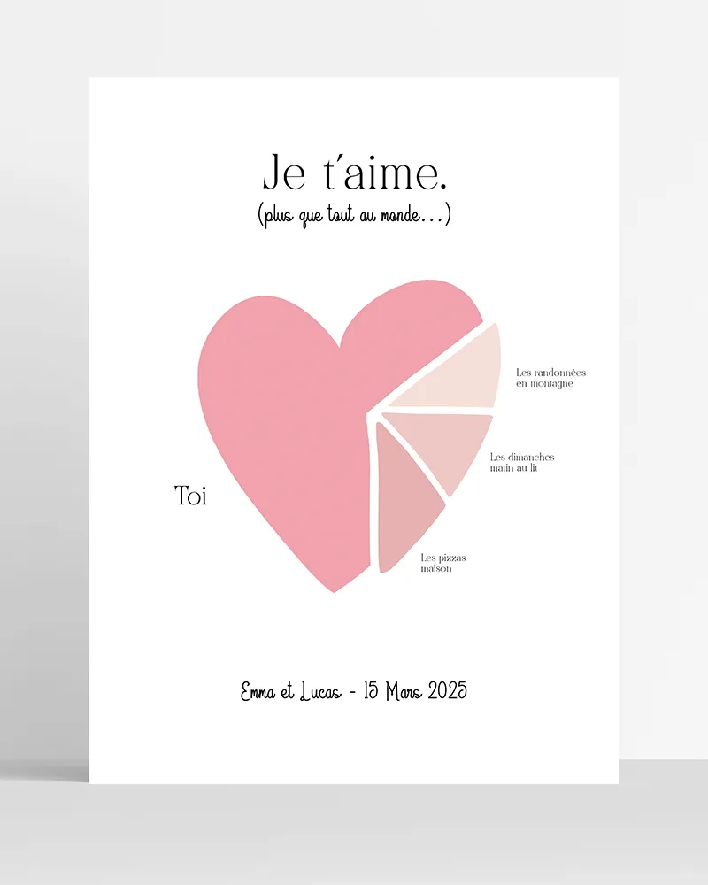 poster couple amour personnalisé