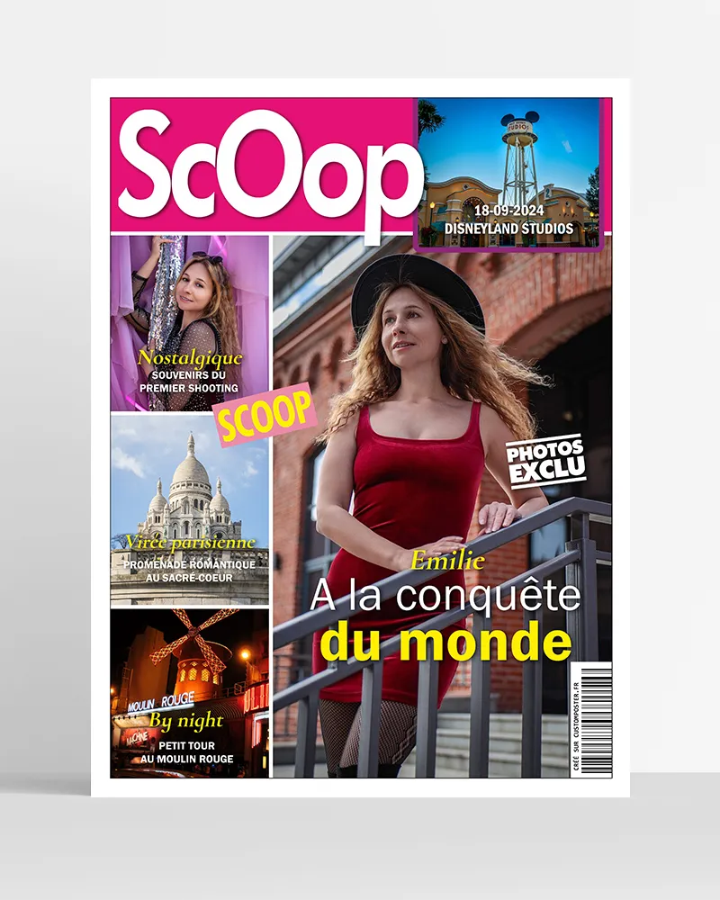 poster une magazine people personnalisé