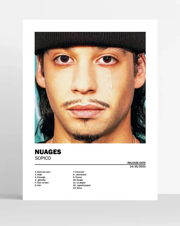 Poster Pochette Album personnalisé – Fond Blanc