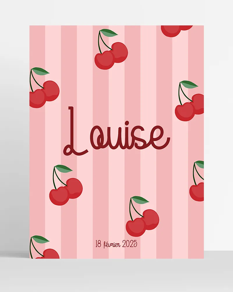 poster-prenom-fruit-personnalise-cerise