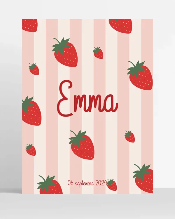 Poster Prénom Fruit Personnalisé