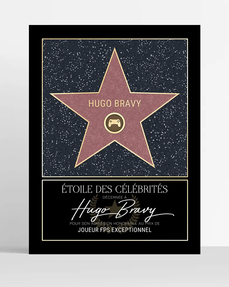 Poster étoile de star personnalisé